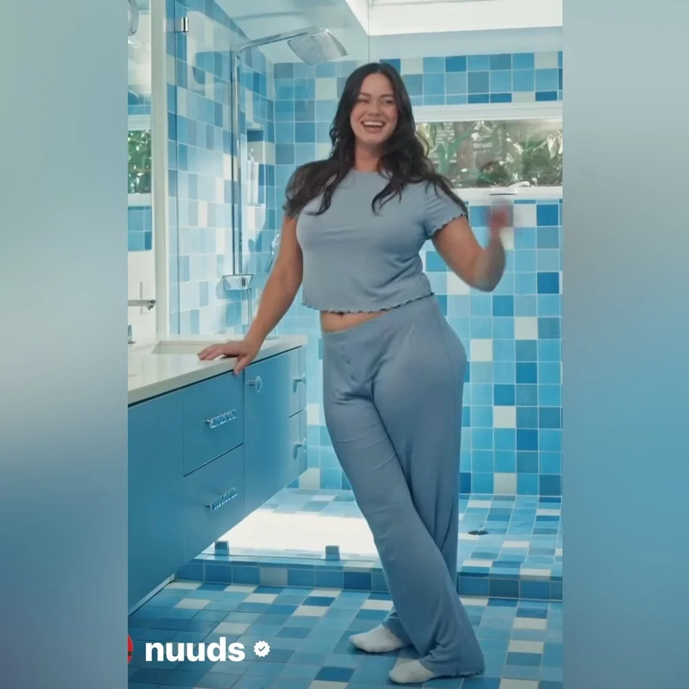 Nuuds ‘Mist’ Mini Rib Pajama Pant Set - Picture 2 of 11